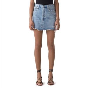 Agolde Quinn Denim Mini Skirt